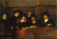 Motief Rembrandt - De staalmeesters